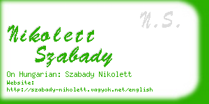 nikolett szabady business card